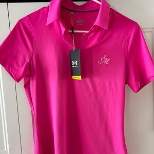 Under Armour Women's Bright Pink Button Down Shirt